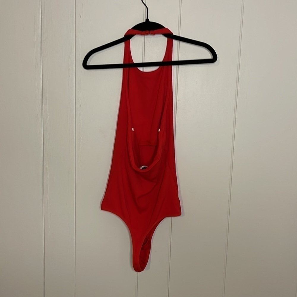 Wilfred Red Ribbed Bodysuit - Picture 3 of 7